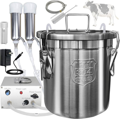 12L Portable Cow Milking Machine With Auto Stop