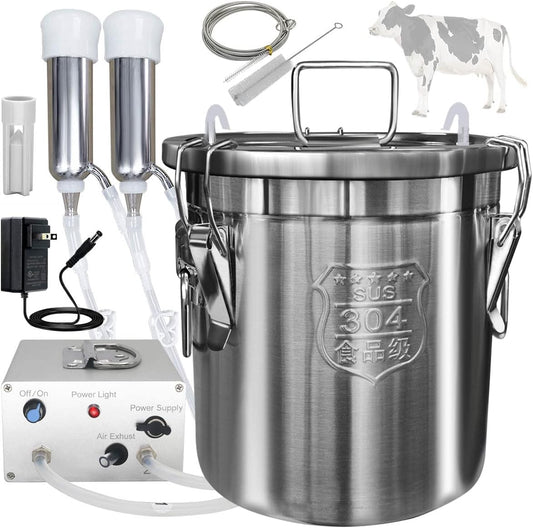 12L Portable Cow Milking Machine With Auto Stop