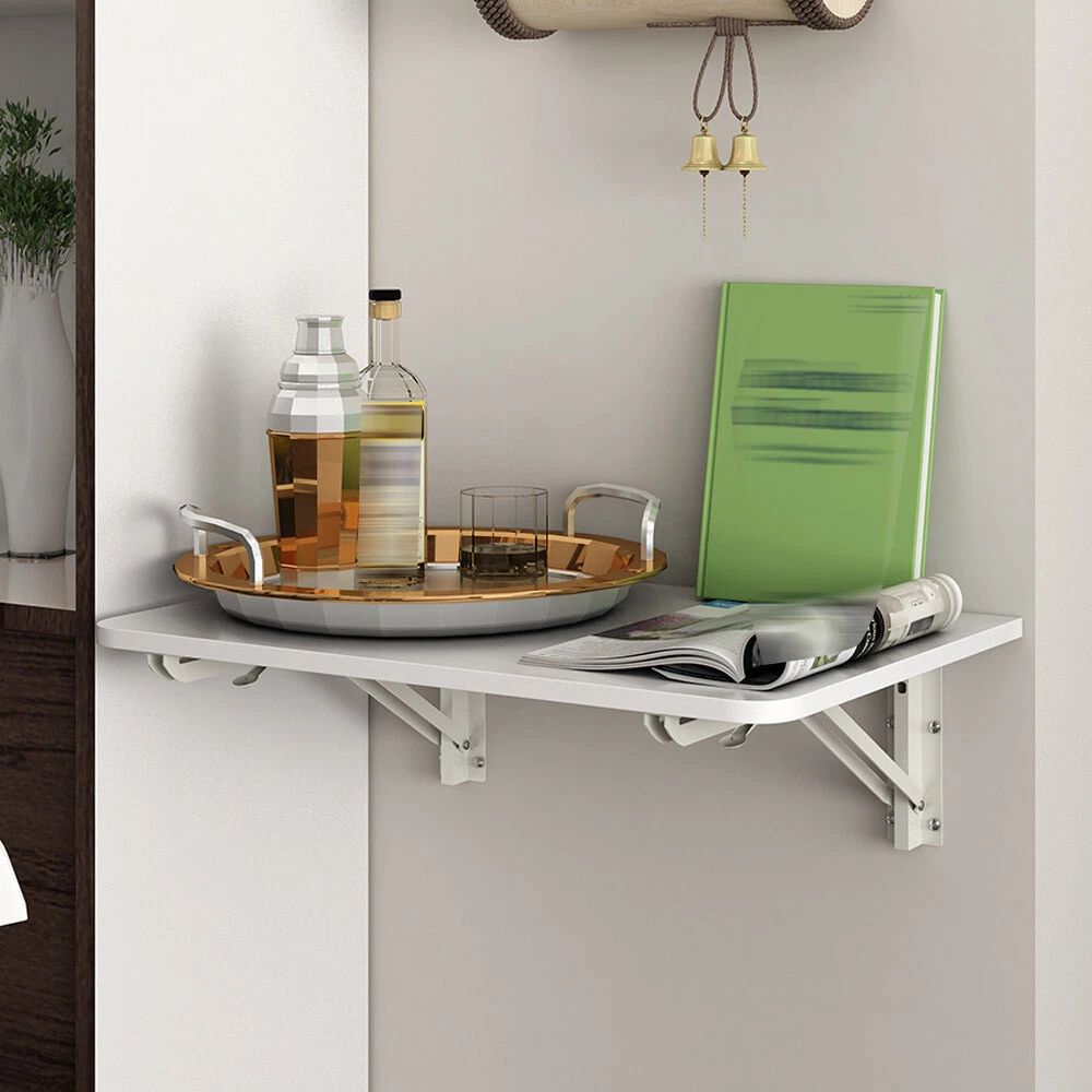 Compact Wall Mounted Fold Away Computer Desk Table