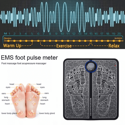 EMS Foot Massage Mat – Electric Acupressure Stimulator for Pain Relief & Relaxation