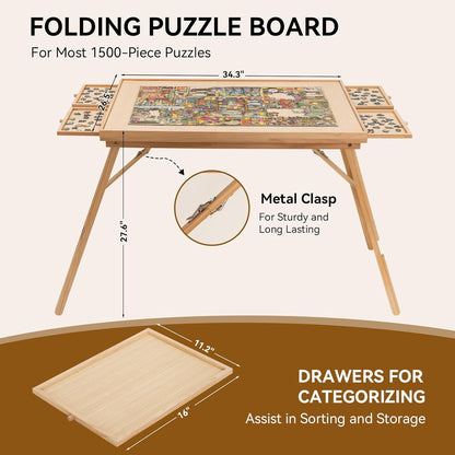 Puzzle Table with Drawers – Storage Tabletop for Jigsaw Enthusiasts