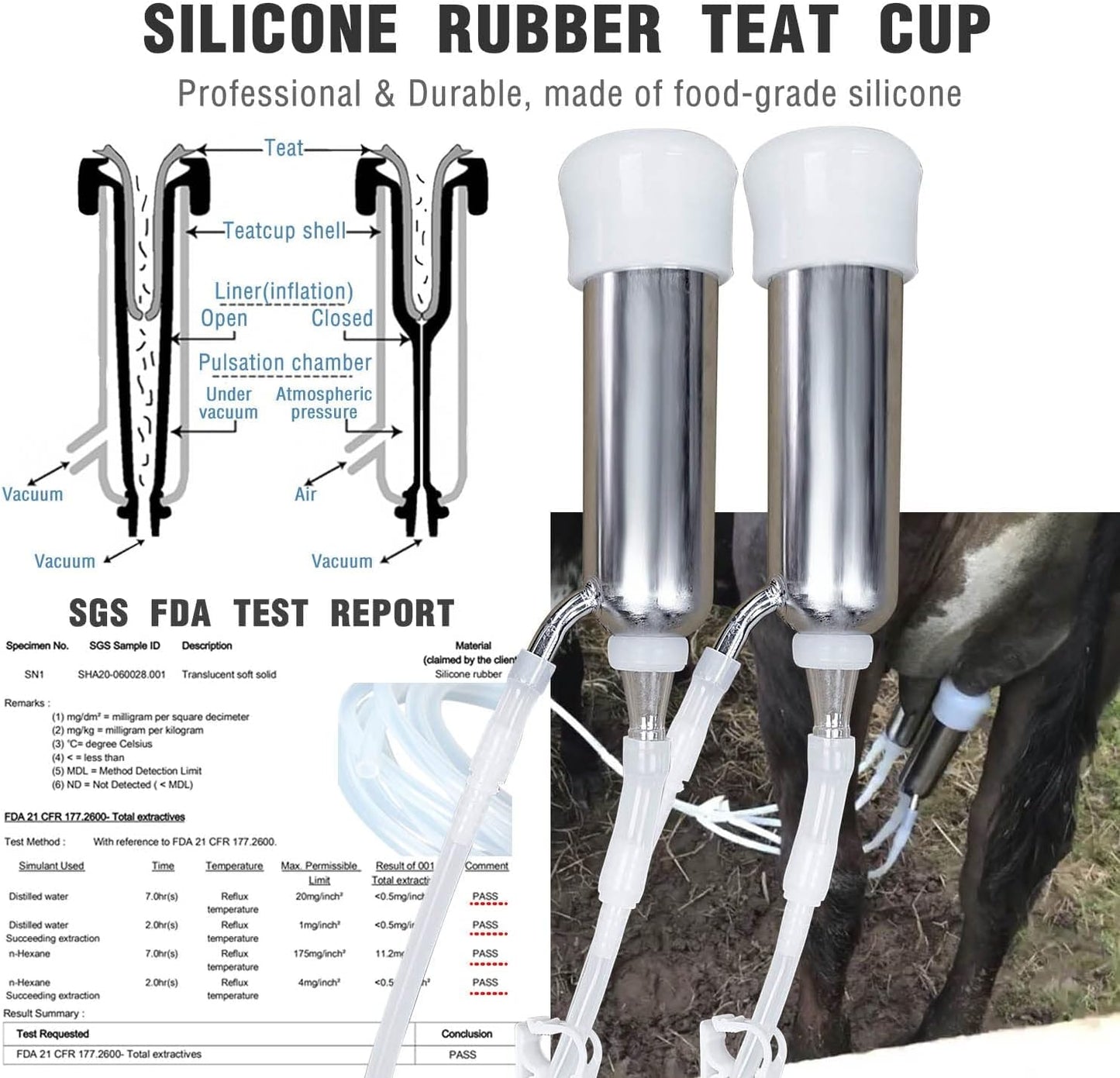 12L Portable Cow Milking Machine With Auto Stop