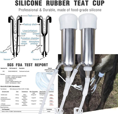 12L Portable Cow Milking Machine With Auto Stop