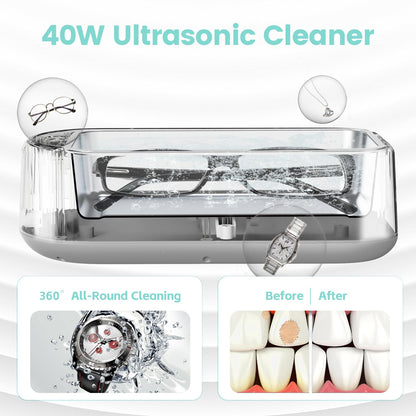 Ultrasonic Jewelry Cleaner – Portable Sonic Cleaning Machine for Rings, Glasses & Watches