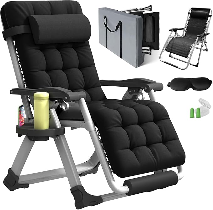 Portable Folding Lounge Chair – Heavy-Duty Outdoor Recliner with 500LB Capacity | Ventayo
