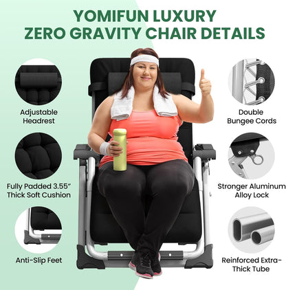 Portable Folding Lounge Chair – Heavy-Duty Outdoor Recliner with 500LB Capacity | Ventayo