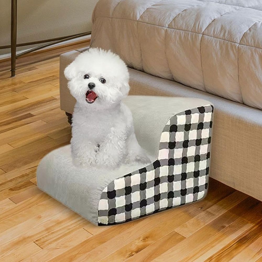 Memory Foam Small Dog Stairs Steps for Bed or Sofa