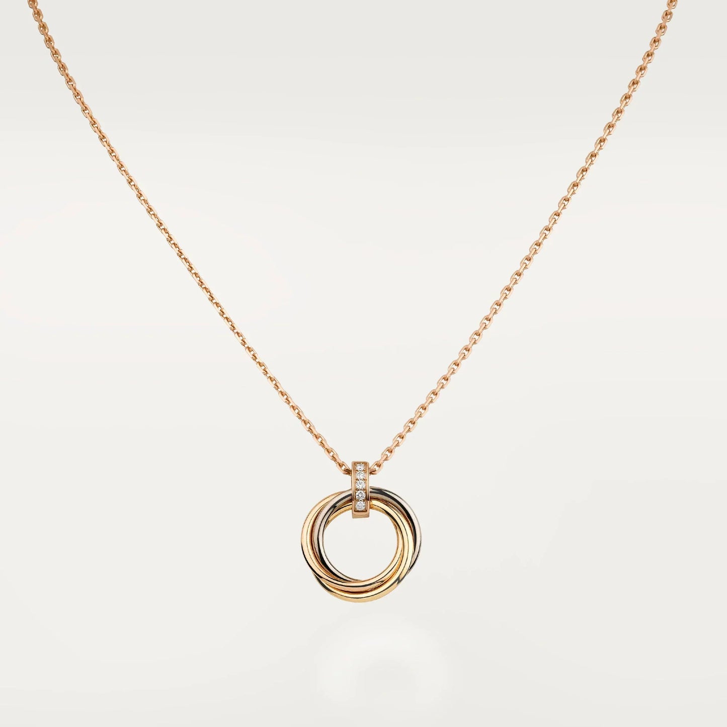 Trinity Necklace, 18K Gold Plated