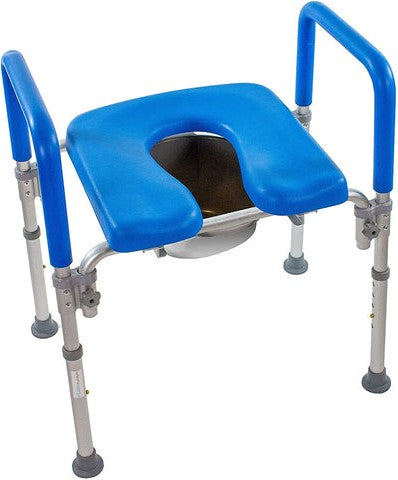 Heavy Duty Raised Toilet Seat Riser with Arms – Adjustable Handicap Toilet Seat for Seniors
