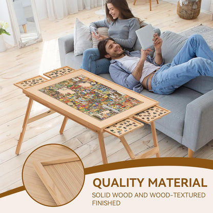 Puzzle Table with Drawers – Storage Tabletop for Jigsaw Enthusiasts