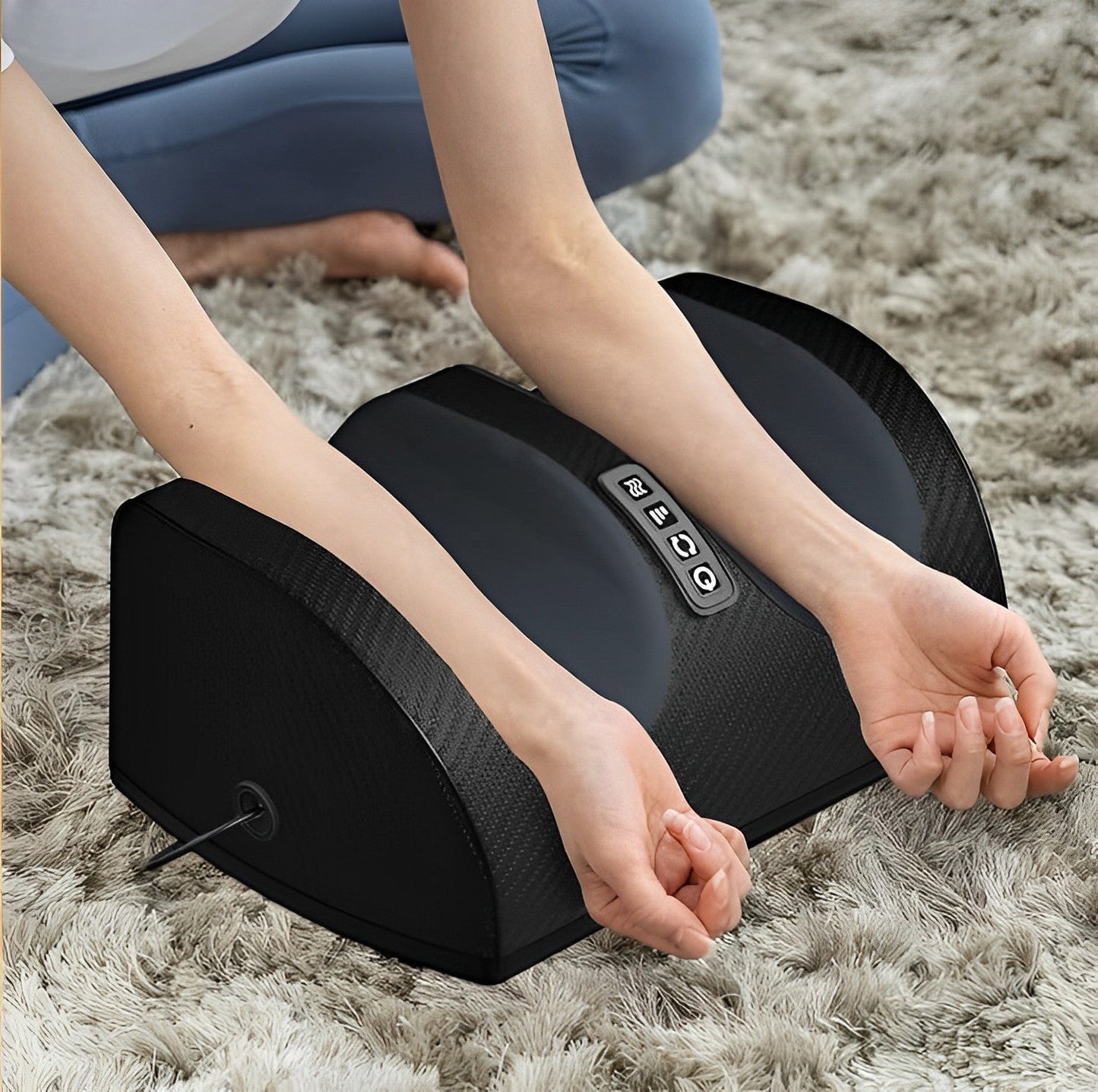 Foot and Calf Massager with Heat – Shiatsu Kneading Roller for Circulation & Pain Relief