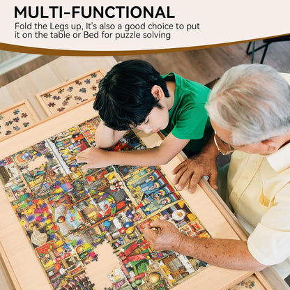 Puzzle Table with Drawers – Storage Tabletop for Jigsaw Enthusiasts
