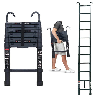 Heavy Duty Telescopic Roof Access Ladder with Roof Hook