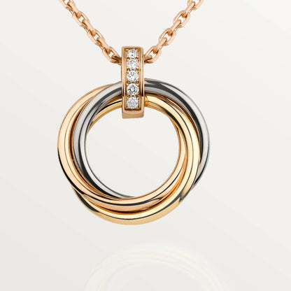 Trinity Necklace, 18K Gold Plated