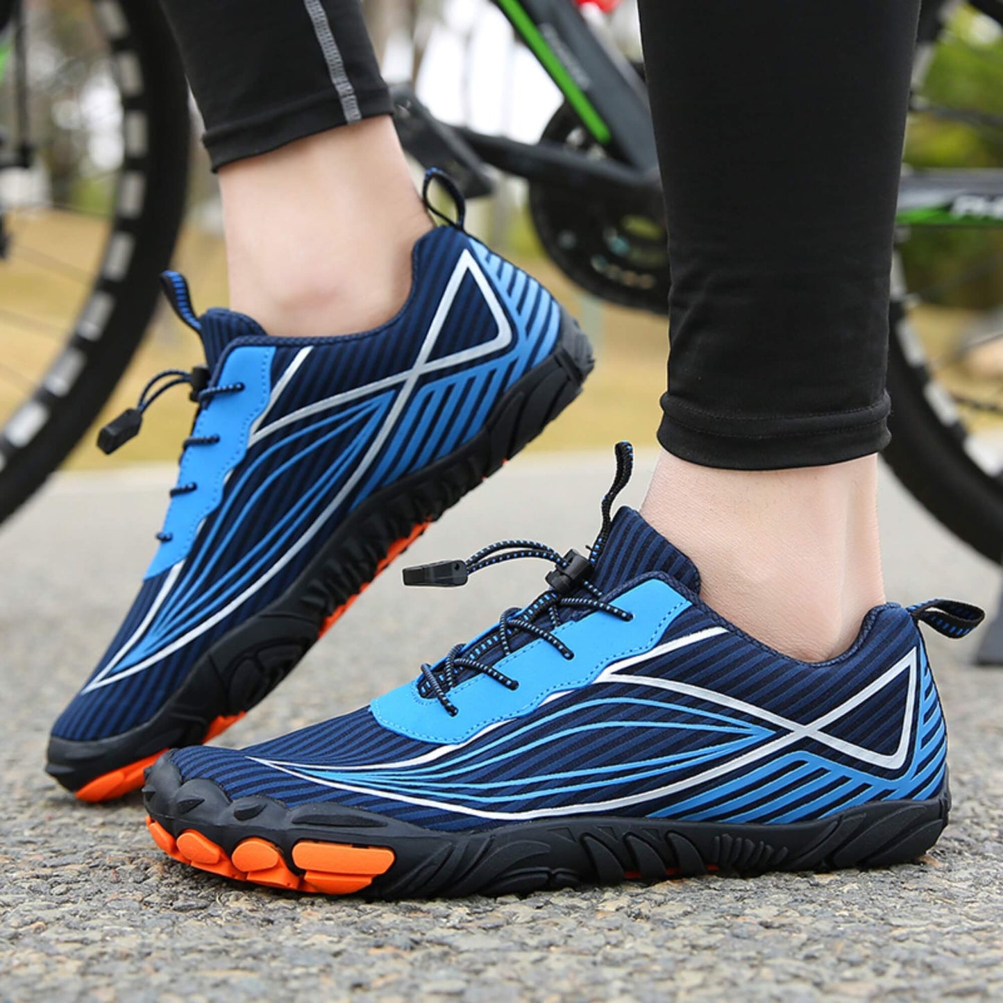 Zapatos descalzos ultraligeros azules para exteriores unisex