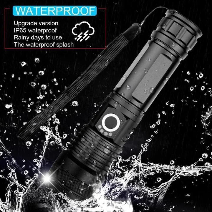 90000 Lumens XHP50.2 Tactical LED Flashlight – Ultra Bright & Rechargeable