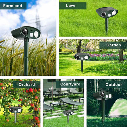 Ultrasonic Solar Deer Repeller – Motion Sensor Animal Deterrent for Garden & Yard