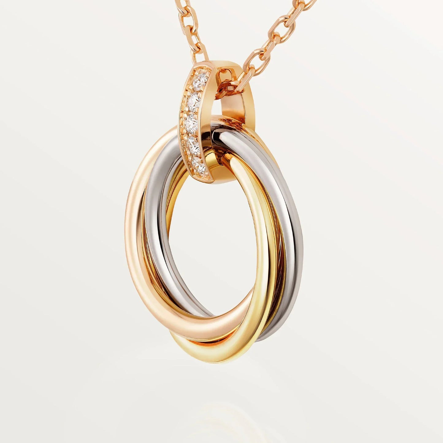 Trinity Necklace, 18K Gold Plated