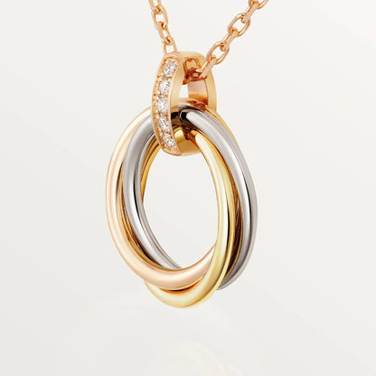 Trinity Necklace, 18K Gold Plated