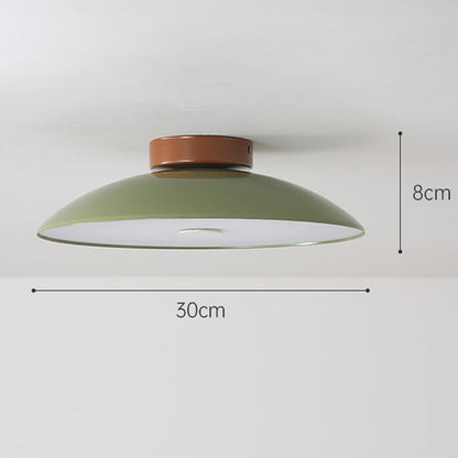 Contemporary Metal Semi-Flush Mount LED Ceiling Light
