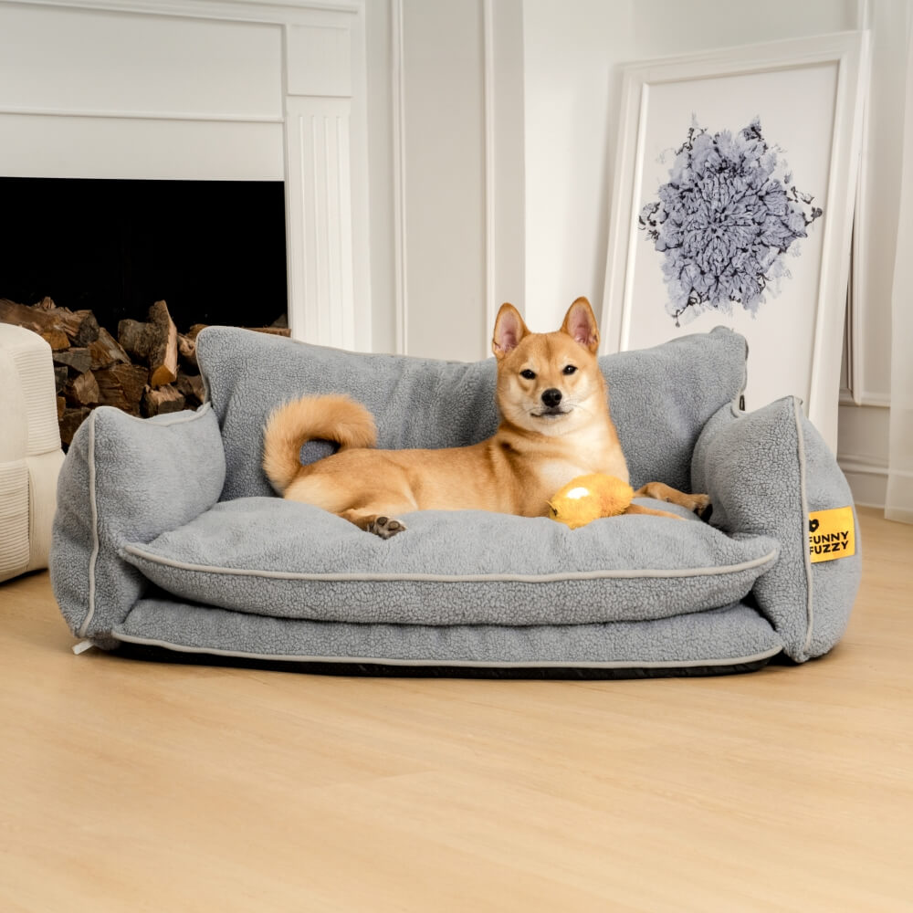 Soft Faux Lambswool Dog & Cat Sofa Bed
