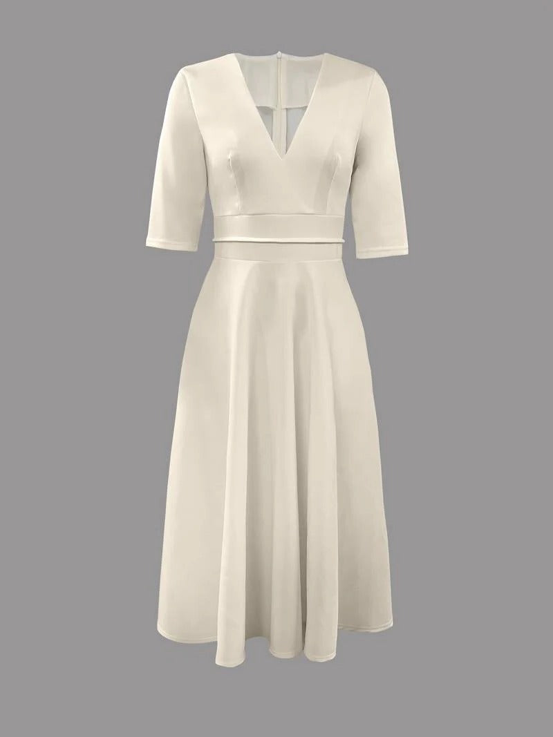 Elegant V-neck dress for women