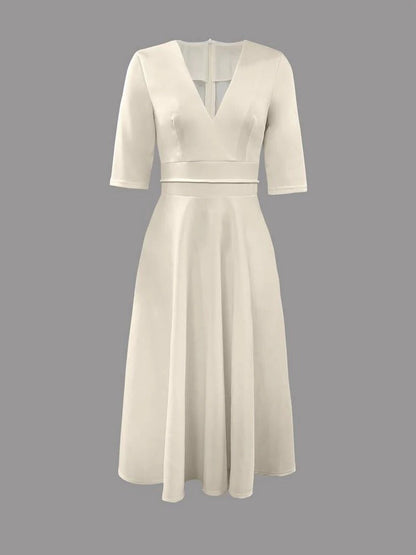 Elegant V-neck dress for women