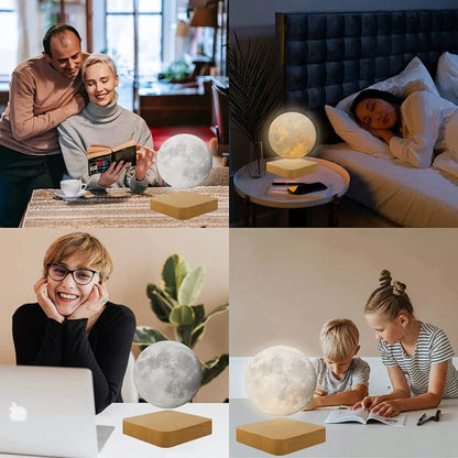 Floating moon lamp