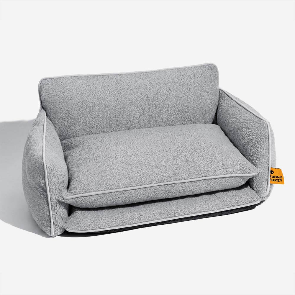 Soft Faux Lambswool Dog & Cat Sofa Bed