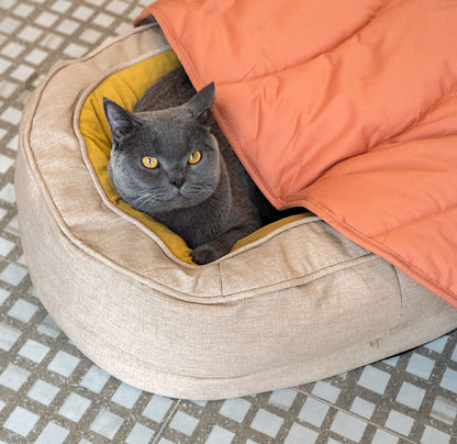 Leaf Shape Dog Blanket with Donut Dog Bed Luxury Dog Gifts