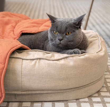 Leaf Shape Dog Blanket with Donut Dog Bed Luxury Dog Gifts