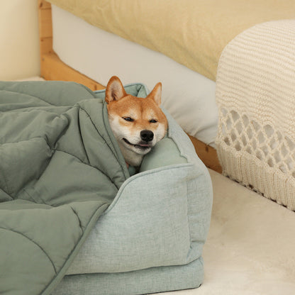 Leaf Shape Dog Blanket with Donut Dog Bed Luxury Dog Gifts