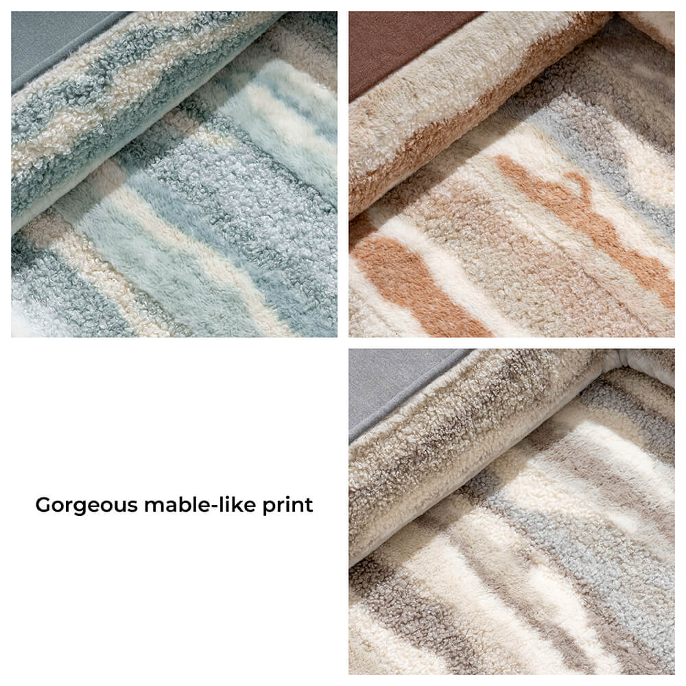 Cozy orthopedic dog sofa made of lambswool