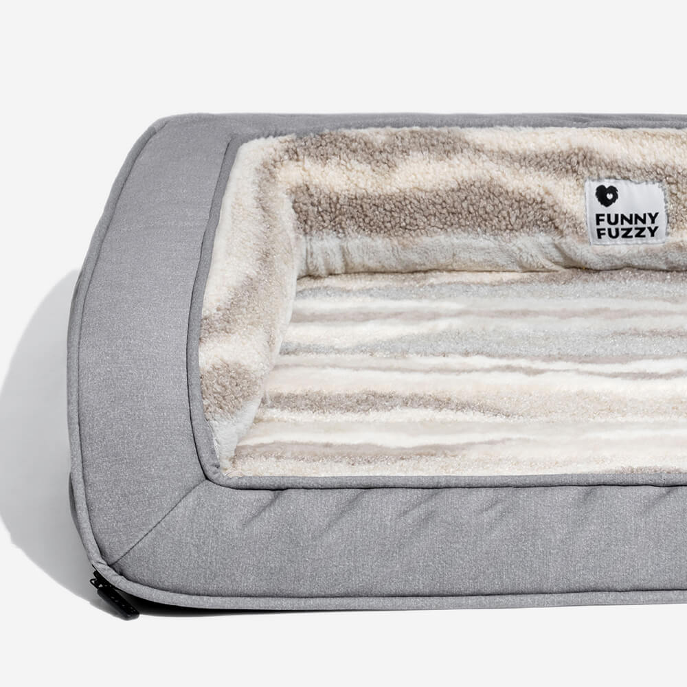 Cozy orthopedic dog sofa made of lambswool