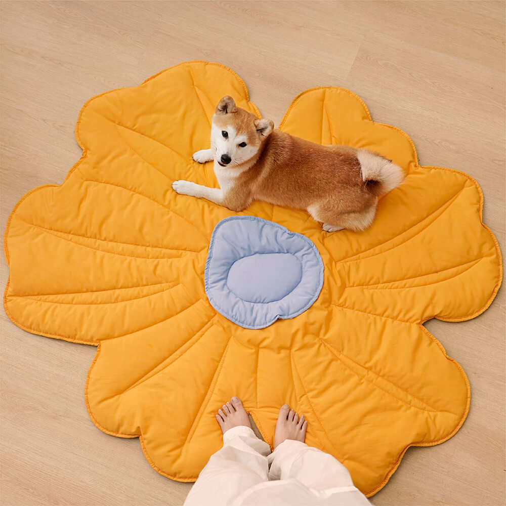 XL bloemvormige menselijk mat honden deken