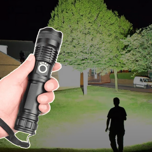 90000 Lumens XHP50.2 Tactical LED Flashlight – Ultra Bright & Rechargeable
