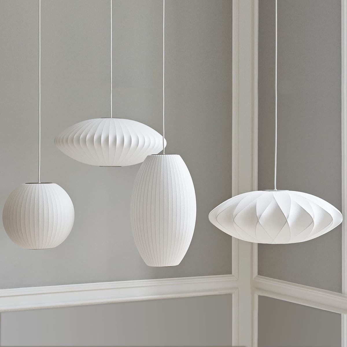 Minimalist White Bubble Hanging Pendant Light