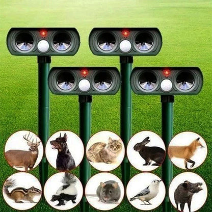 Solar-Powered Ultrasonic Animal Repeller – Motion-Activated Pest Control for Garden, Lawn & Yard