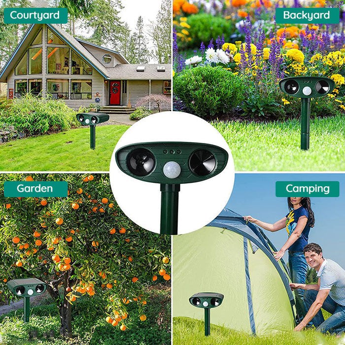Solar-Powered Ultrasonic Animal Repeller – Motion-Activated Pest Control for Garden, Lawn & Yard