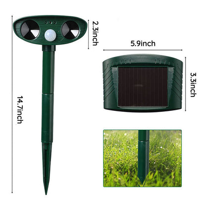 Solar-Powered Ultrasonic Animal Repeller – Motion-Activated Pest Control for Garden, Lawn & Yard