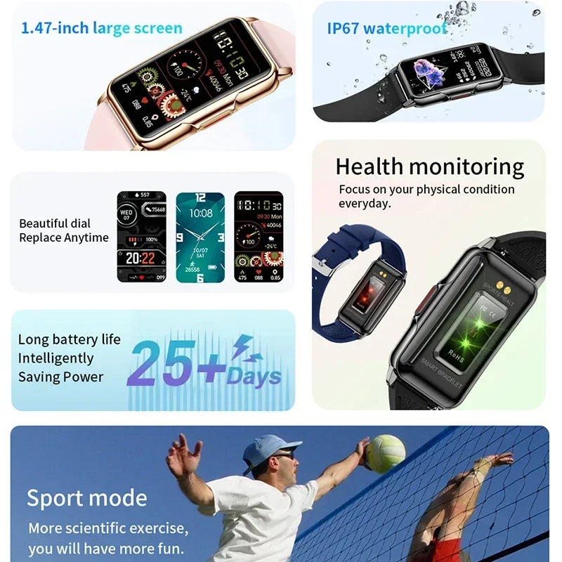 Smartwatch for Men & Women – Full Touch Fitness & Health Tracker