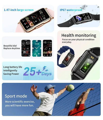 Smartwatch for Men & Women – Full Touch Fitness & Health Tracker