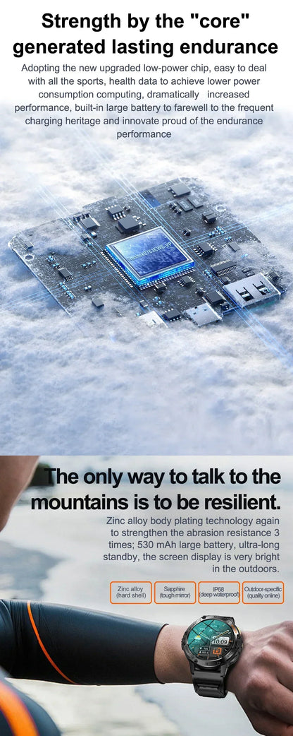 AMOLED Smartwatch – Bluetooth Calling Fitness Tracker with Waterproof Design