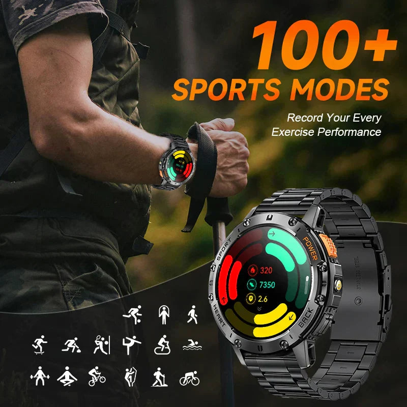 AMOLED Smartwatch – Bluetooth Calling Fitness Tracker with Waterproof Design