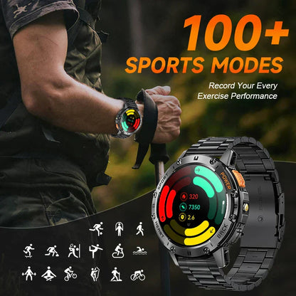 AMOLED Smartwatch – Bluetooth Calling Fitness Tracker with Waterproof Design