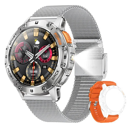 AMOLED Smartwatch – Bluetooth Calling Fitness Tracker with Waterproof Design