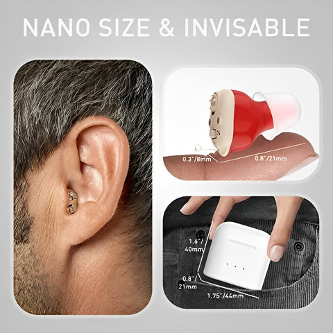 Rechargeable Earing Aids– Invisible In-Ear Digital Sound Amplifier for Adults