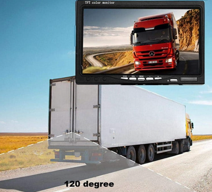 Wireless Backup Cam Kit for Trucks & RVs – 1080p Waterproof Cameras with Split Monitor