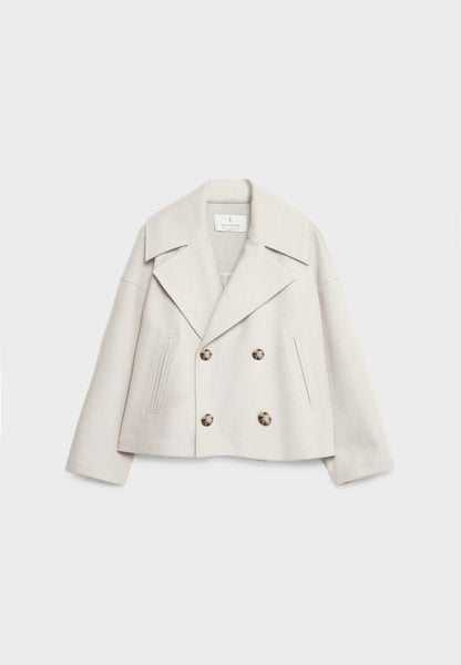 Short jacket double-breasted style