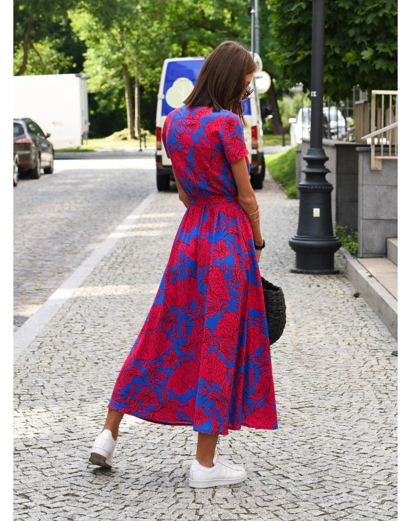 Sleeveless V-Neck Midi Dress